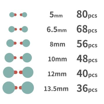 YCS PT01 защитни стикери за обектива на камерата на телефона - 328 бр.