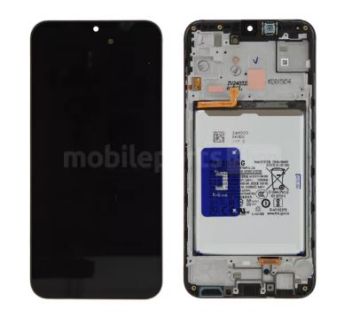 LCD Дисплей за Samsung A15 ( 4G/5G ) / A155, A156, SM-A155F, SM-A156B, P/N: GH82-33643A / рамка, батерия / Оригинал Service Pack