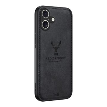 Силиконов Кейс Deer за iPhone 16 - черен