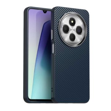 Кейс Carbon Fiber за Xiaomi Redmi 14C / Poco C75 - син