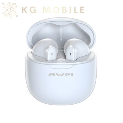 Безжични bluetooth слушалки AWEI T68 ENC - Бял