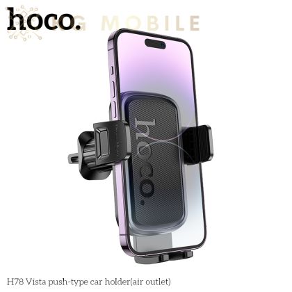 Hoco H78 Стойка за кола с монтаж на решетката на въздуховода, черна