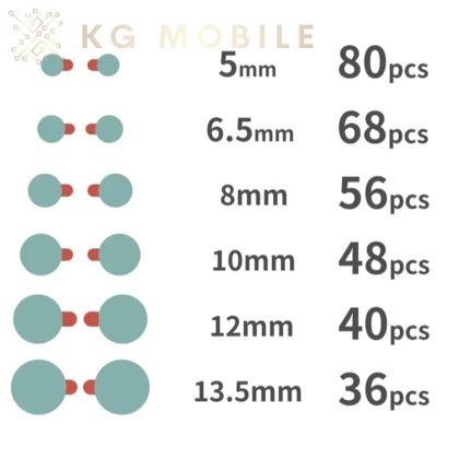 YCS PT01 защитни стикери за обектива на камерата на телефона - 328 бр.