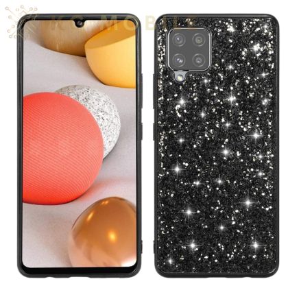 Силиконов Кейс Glitter за Samsung Galaxy A12 - черен