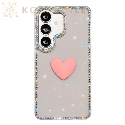 Силиконов Кейс Love за Samsung Galaxy A16 / A16 5G - Прозрачен с брокат