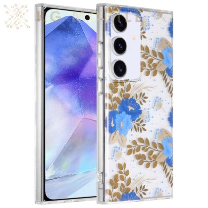 Силиконов Кейс Hybrid за Samsung Galaxy A55 5G - син божур