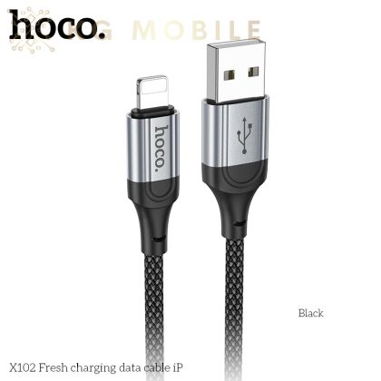 HOCO Кабел “X102 Fresh” USB към Lightning (1M) - Черен