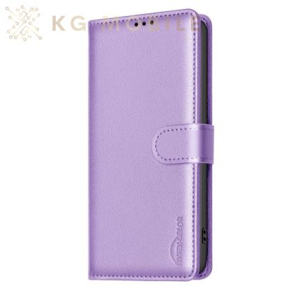 Leather Калъф Тип Тефтер За Redmi 15C 5G / 4G EU 173mm / Poco C85 5G - светло лилав
