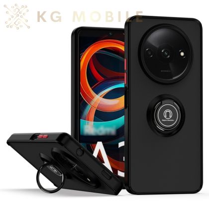 Силиконов Кейс Ring за Xiaomi Redmi A3 - черен