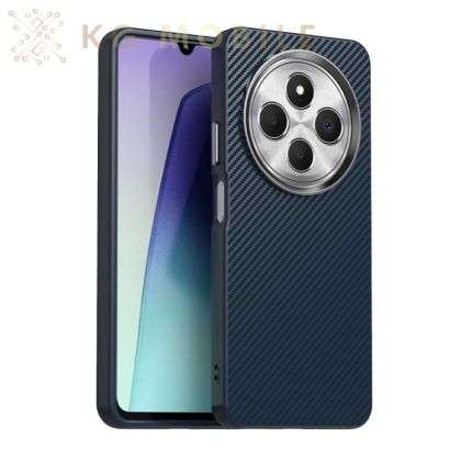 Кейс Carbon Fiber за Xiaomi Redmi 14C / Poco C75 - син