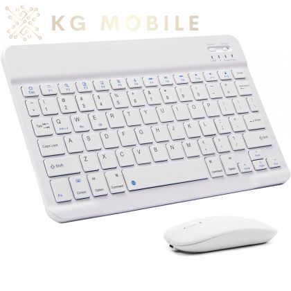 Комплект Bluetooth безжична клавиатура с мишка YL-01 - Бял