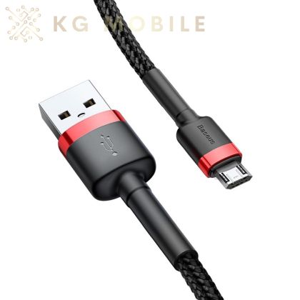 Кабел BASEUS cable USB Cafule to Micro 2 4A CAMKLF-B91 1m Red-Black