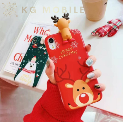 Калъф силикон Коледен Toy Deer за iPhone 11