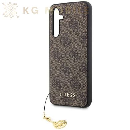 Original faceplate case GUESS GUHCSA54GF4GBR for Samsung A54 (4G Charms Collection / brown)