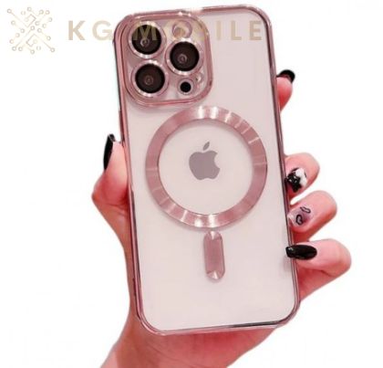 Кейс  Luxury Case with Magsafe iPhone 13 PRO MAX - Розов
