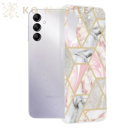 Силиконов гръб Marble Series за Samsung A14 4G/5G - Pink Hex