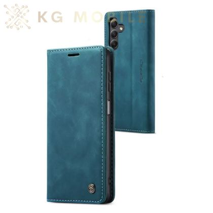 CaseMe Елегантен Луксозен Калъф Тип Тефтер За Samsung Galaxy A05S - синьо
