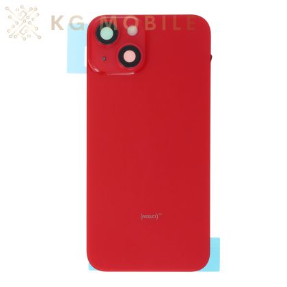 Заден капак  за iphone 14 оборудван + стъкло камера + метална пластина + светкавица - червен
