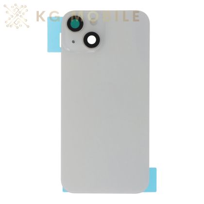 Заден капак  за iphone 14 оборудван + стъкло камера + метална пластина + светкавица - Бяло