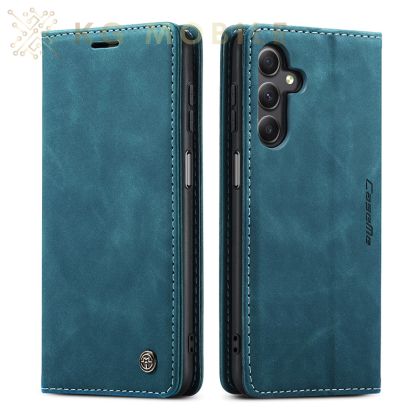 CaseMe Елегантен Луксозен Калъф Тип Тефтер За Samsung Galaxy A15 5G/A15 - синьо