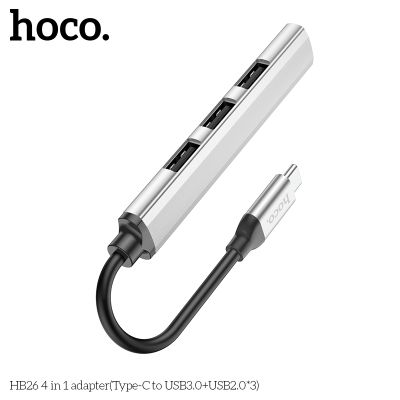 Type-C  Хъб Hoco HB26 USB3.0+USB2.0*3