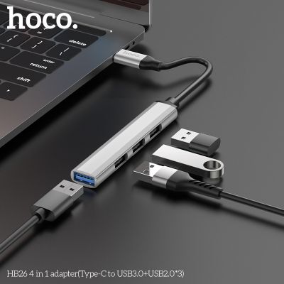 Type-C  Хъб Hoco HB26 USB3.0+USB2.0*3