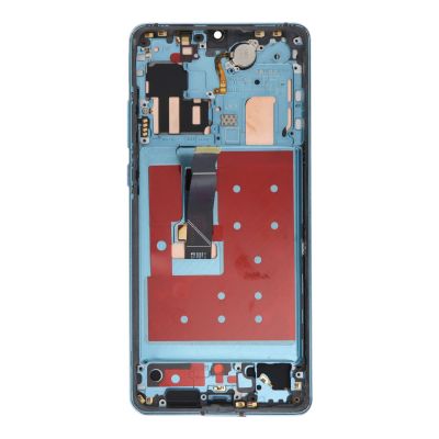 LCD Дисплей за Huawei P30 Pro / VOG-L09, VOG-L29 - Рамка / Син / Оригинал Service pack