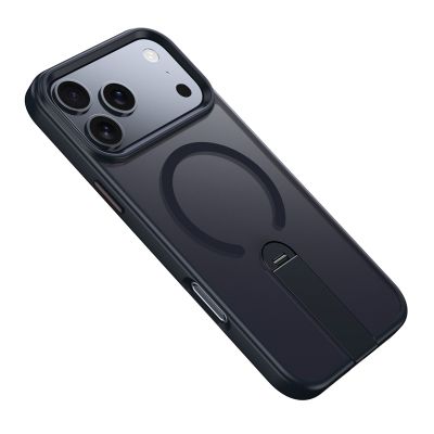 Силиконов Кейс Rotation Bracket Magnetic за iPhone 17 Pro Max - черен