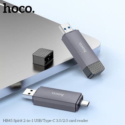 HOCO “HB45 Spirit” Четец на карти 2в1 USB-A USB-C 3.0 5Gbps