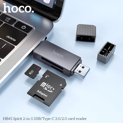 HOCO “HB45 Spirit” Четец на карти 2в1 USB-A USB-C 3.0 5Gbps