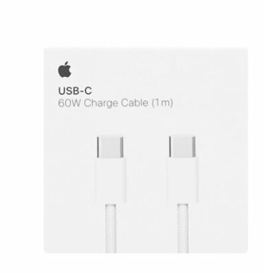 Кабел за зареждане Apple 60W (USB-C) бял MW493ZM/A