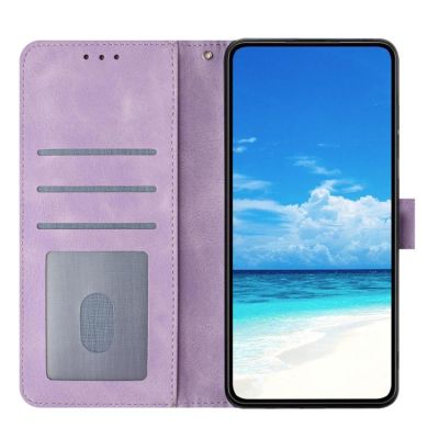 Leather Калъф Тип Тефтер За Samsung Galaxy A13 5G / A04S - светло лилав