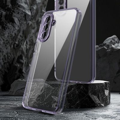 Силиконов Кейс Hybrid за Samsung Galaxy A17 4G / 5G - прозрачен, лилав