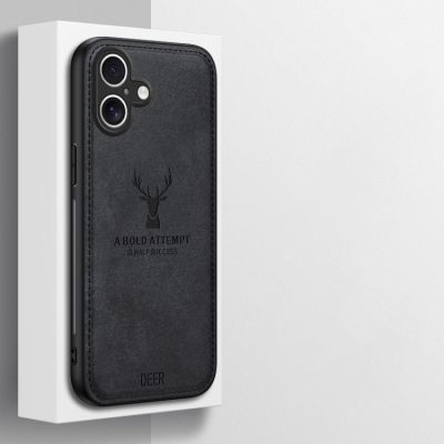 Силиконов Кейс Deer за iPhone 16 - черен