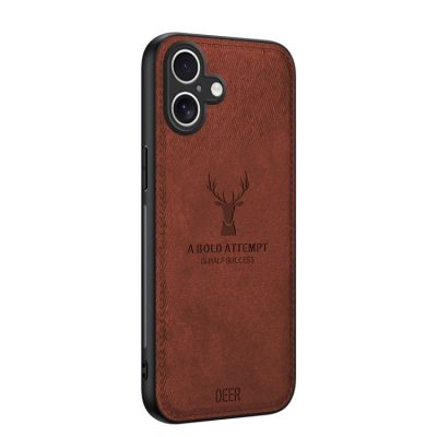 Силиконов Кейс Deer за iPhone 16 - кафяв