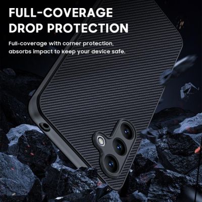 Силиконов Кейс Carbon Fiber за Samsung Galaxy A55 5G - черен