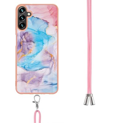 Силиконов Кейс Electroplating за Samsung Galaxy A55 5G - син мрамор