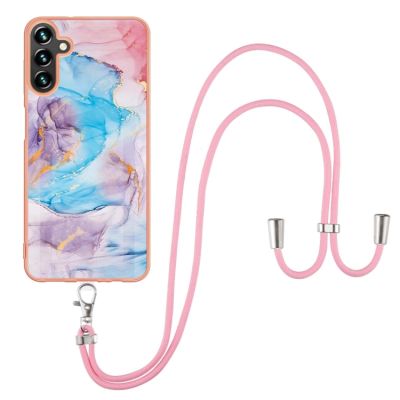 Силиконов Кейс Electroplating за Samsung Galaxy A55 5G - син мрамор