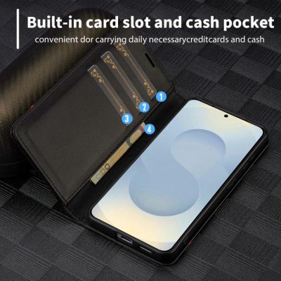 LC.IMEEKE Калъф Тип Тефтер За Samsung Galaxy  A57 5G - Carbon