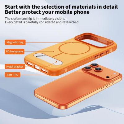 Силиконов Кейс Imitation за iPhone 17 Pro Max - оранжев