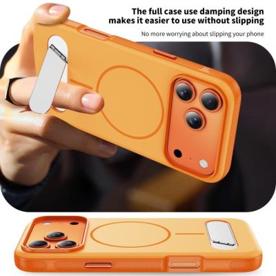 Силиконов Кейс Imitation за iPhone 17 Pro Max - оранжев