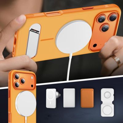 Силиконов Кейс Imitation за iPhone 17 Pro Max - оранжев