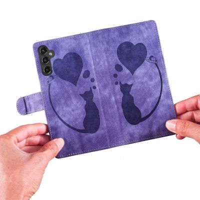 Калъф Тип Тефтер Heart За Samsung Galaxy A37 5G - лилав