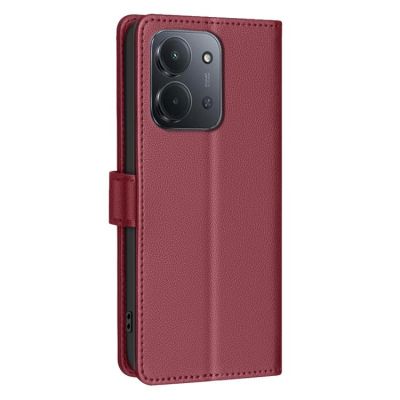 Leather Калъф Тип Тефтер За Redmi 15C 5G / 4G EU 173mm / Poco C85 5G - червен