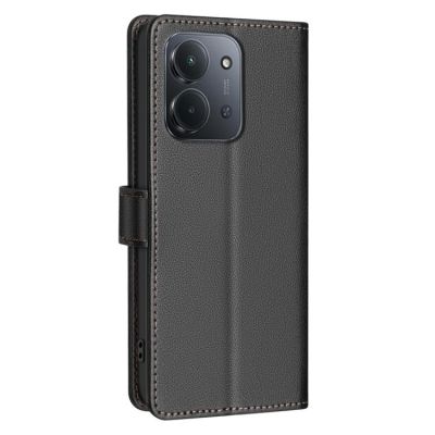 Leather Калъф Тип Тефтер За Redmi 15C 5G / 4G EU 173mm / Poco C85 5G - черен