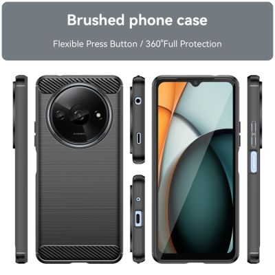 Силиконов Кейс CARBON за Xiaomi Redmi A3 - черен