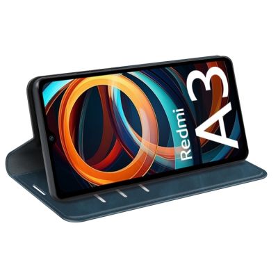Retro-skin Калъф Тип Тефтер За Xiaomi Redmi A3 - тъмно син