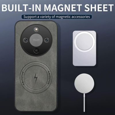 Кейс WANLONFENG за Honor Magic 8 Lite 5G / X9d 5G - син